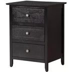 Passion Furniture Comodino a 3 cassetti Daniel (63,5 cm A x 48,25 cm L x 38 cm P)