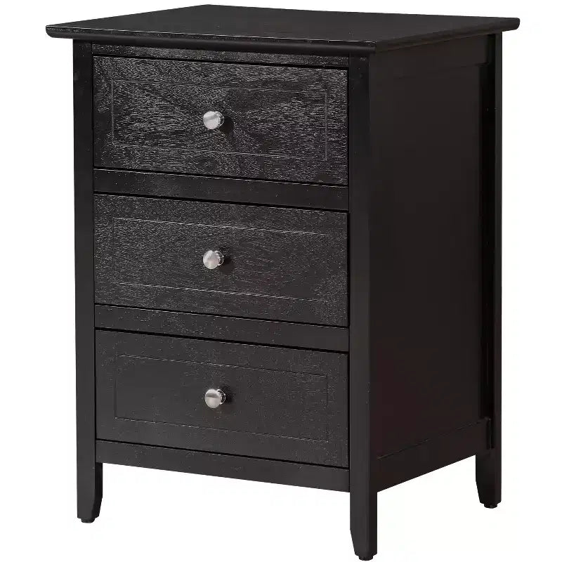 Passion Furniture Comodino a 3 cassetti Daniel (63,5 cm A x 48,25 cm L x 38 cm P)