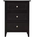 Passion Furniture Comodino a 3 cassetti Daniel (63,5 cm A x 48,25 cm L x 38 cm P)