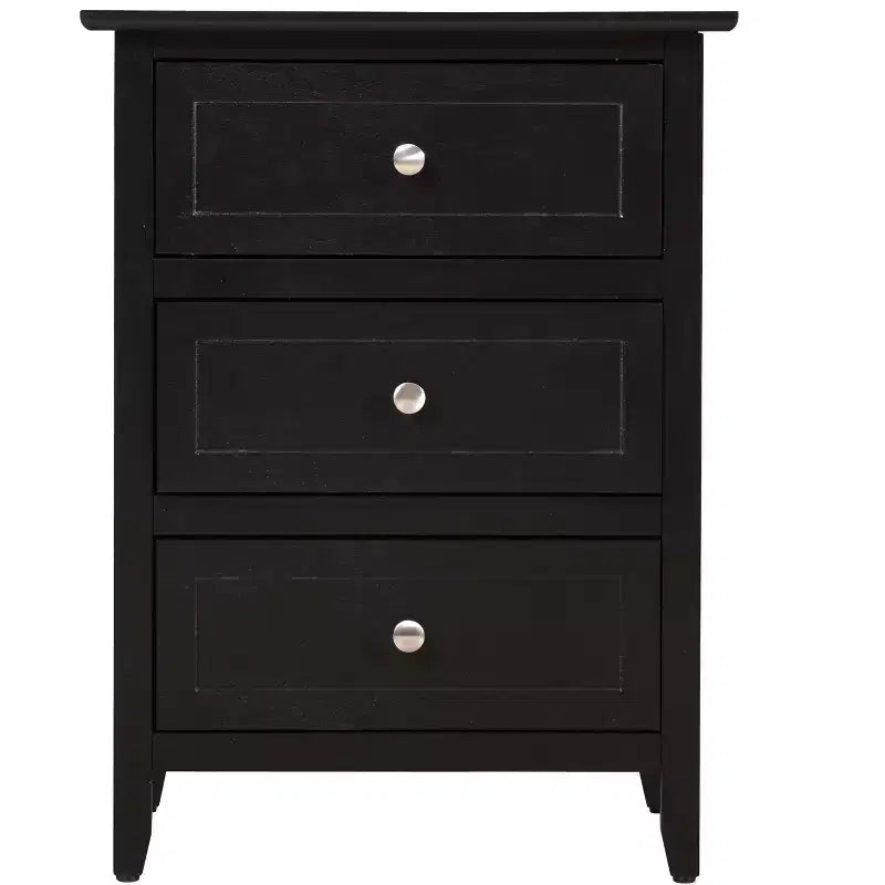 Passion Furniture Comodino a 3 cassetti Daniel (63,5 cm A x 48,25 cm L x 38 cm P)
