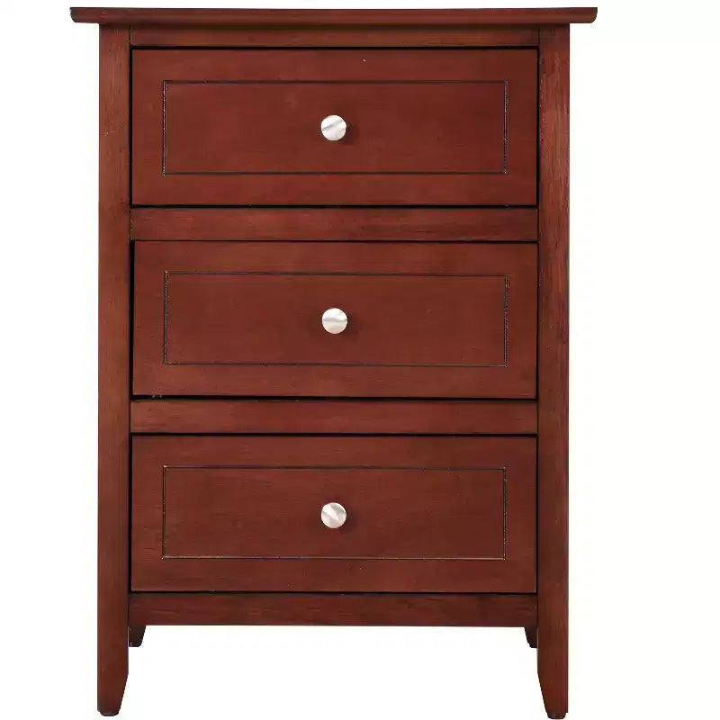Passion Furniture Comodino a 3 cassetti Daniel (63,5 cm A x 48,25 cm L x 38 cm P)