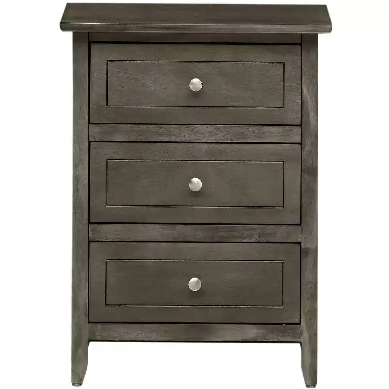Passion Furniture Comodino a 3 cassetti Daniel (63,5 cm A x 48,25 cm L x 38 cm P)