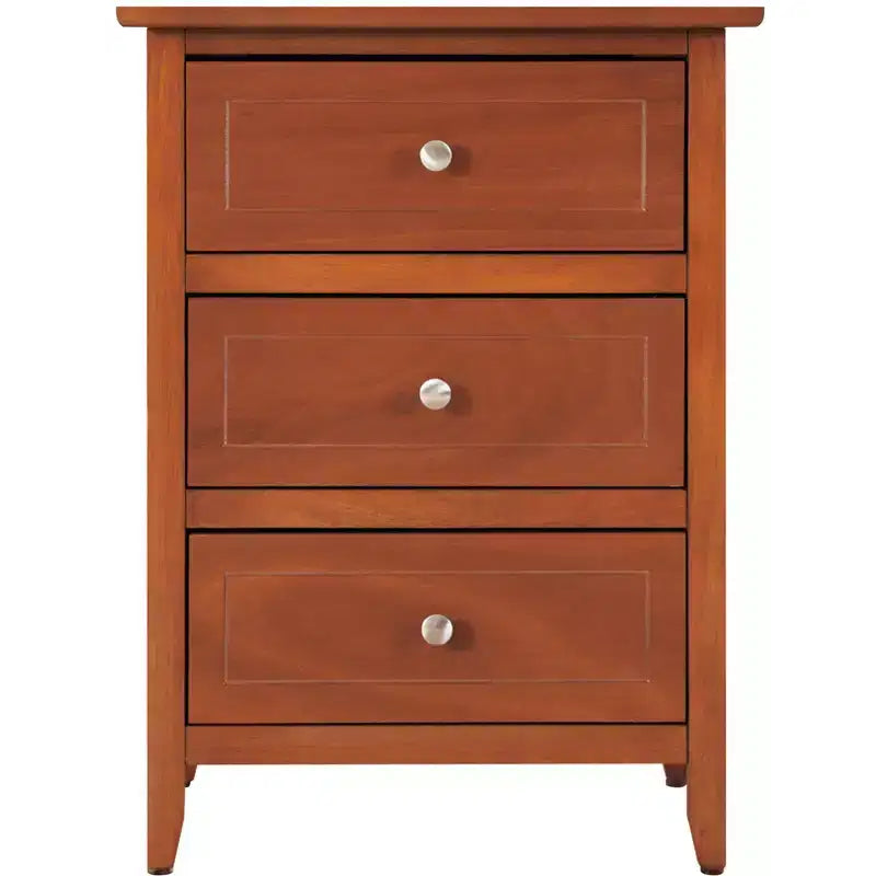 Passion Furniture Comodino a 3 cassetti Daniel (63,5 cm A x 48,25 cm L x 38 cm P)