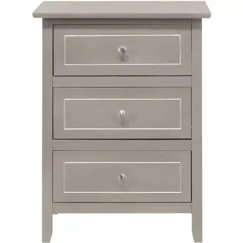 Passion Furniture Comodino a 3 cassetti Daniel (63,5 cm A x 48,25 cm L x 38 cm P)