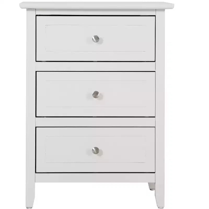 Passion Furniture Comodino a 3 cassetti Daniel (63,5 cm A x 48,25 cm L x 38 cm P)