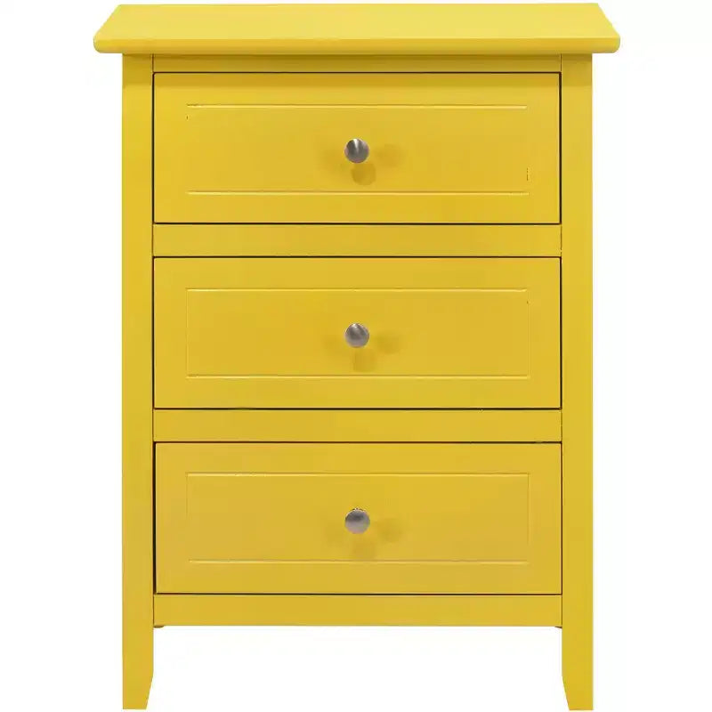 Passion Furniture Comodino a 3 cassetti Daniel (63,5 cm A x 48,25 cm L x 38 cm P)