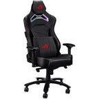 ASUS ROG Chariot RGB Sedia Gaming con Supporto Lombare in Memory Foam, Braccioli Regolabili 4D, Schienale Reclinabile, Materiale in Similpelle Traspirante