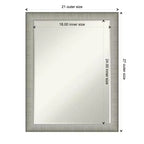 Specchio da parete per bagno Amanti Art con cornice stretta ed elegante, spazzolato, smussato
