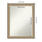 Specchio da parete per bagno Amanti Art con cornice stretta ed elegante, spazzolato, smussato