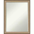 Amanti Art Elegant Brushed Narrow Petite Bevel Bathroom Wall Mirror