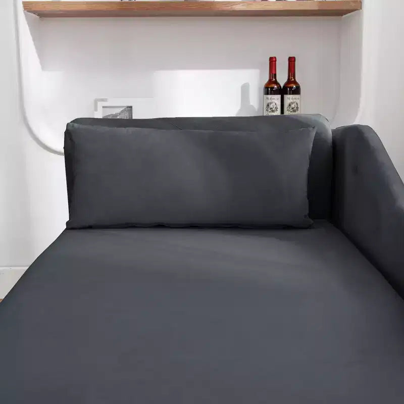 Bedroom Velvet Chaise Longue With Storage, Pillow and Nailhead Accents - ModernLuxe