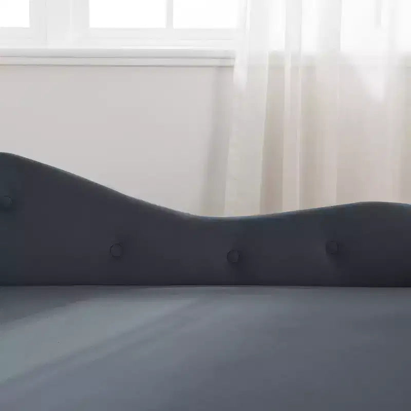 Bedroom Velvet Chaise Longue With Storage, Pillow and Nailhead Accents - ModernLuxe