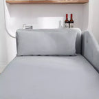 Bedroom Velvet Chaise Longue With Storage, Pillow and Nailhead Accents - ModernLuxe