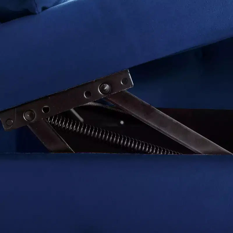 Bedroom Velvet Chaise Longue With Storage, Pillow and Nailhead Accents - ModernLuxe