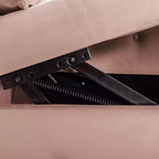 Bedroom Velvet Chaise Longue With Storage, Pillow and Nailhead Accents - ModernLuxe