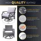 Kinger Home Swivel Patio Chairs, Rattan Wicker Outdoor Swivel Chairs with Thick Removable Cushion, All Weather Rust Free Patio Dining Chairs