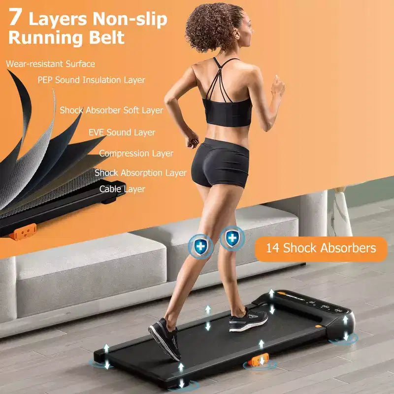 Tapis Roulant Costway Walking Pad da Sottoscrivania con Telecomando Orologio e Schermo Touch LED per Casa/Ufficio