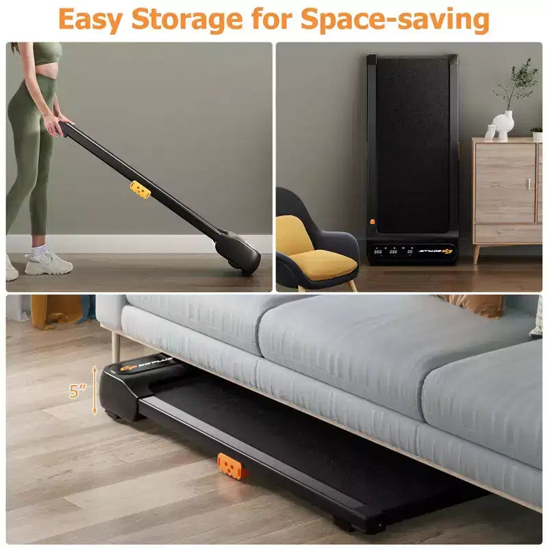 Tapis Roulant Costway Walking Pad da Sottoscrivania con Telecomando Orologio e Schermo Touch LED per Casa/Ufficio