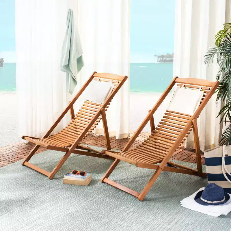 Rendi Relax Chair W/ Pillow Indoor/Outdoor (Set of 2) - PAT7048 - Safavieh