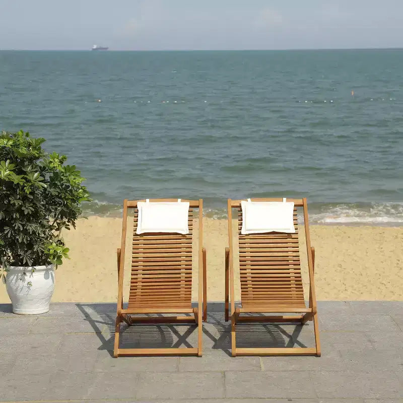 Rendi Relax Chair W/ Pillow Indoor/Outdoor (Set of 2) - PAT7048 - Safavieh