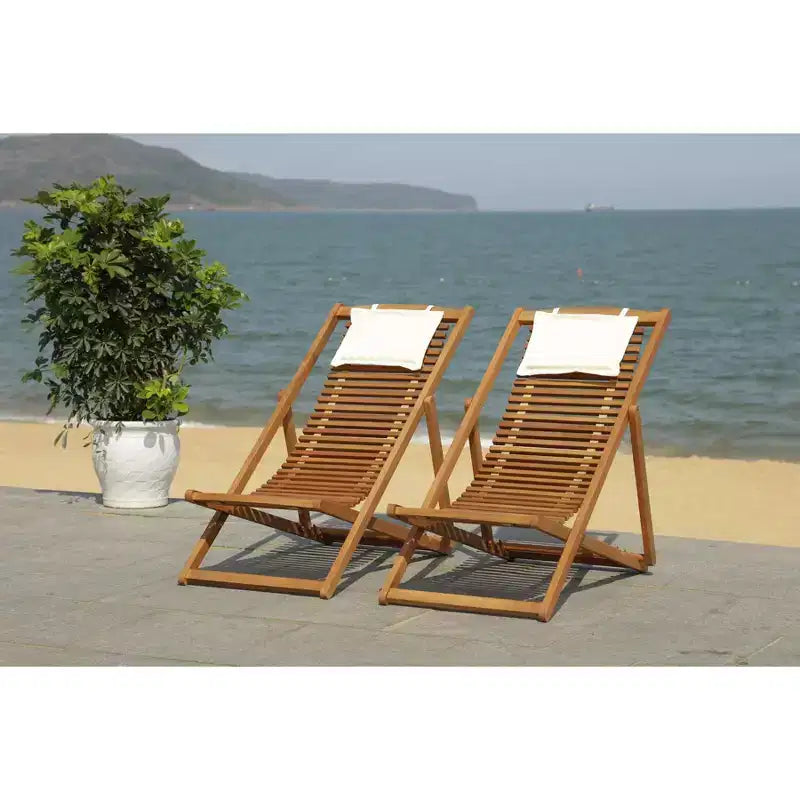 Rendi Relax Chair W/ Pillow Indoor/Outdoor (Set of 2) - PAT7048 - Safavieh