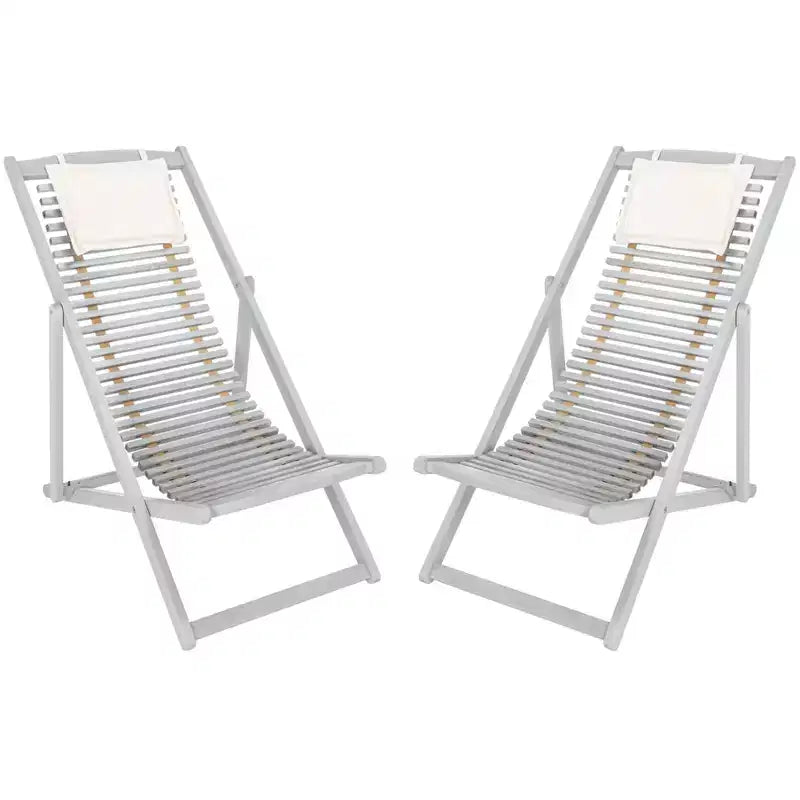 Rendi Relax Chair W/ Pillow Indoor/Outdoor (Set of 2) - PAT7048 - Safavieh