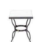 Set da chiacchiere da patio a tre pezzi Four Seasons Courtyard Brookfield con seduta profonda, include 2 poltrone a dondolo girevoli con cuscini in Olefin e tavolo piastrellato, blu navy