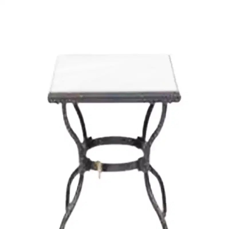 Set da chiacchiere da patio a tre pezzi Four Seasons Courtyard Brookfield con seduta profonda, include 2 poltrone a dondolo girevoli con cuscini in Olefin e tavolo piastrellato, blu navy