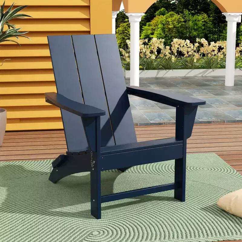 WestinTrends Ashore Modern Outdoor Patio Folding Adirondack Chair