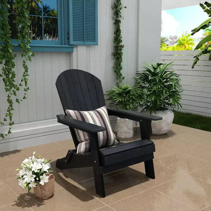 WestinTrends Dylan HIPS Outdoor Patio Folding Adirondack Chair