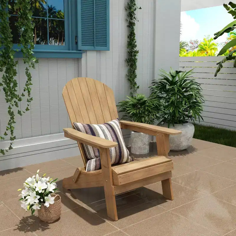 WestinTrends Dylan HIPS Outdoor Patio Folding Adirondack Chair