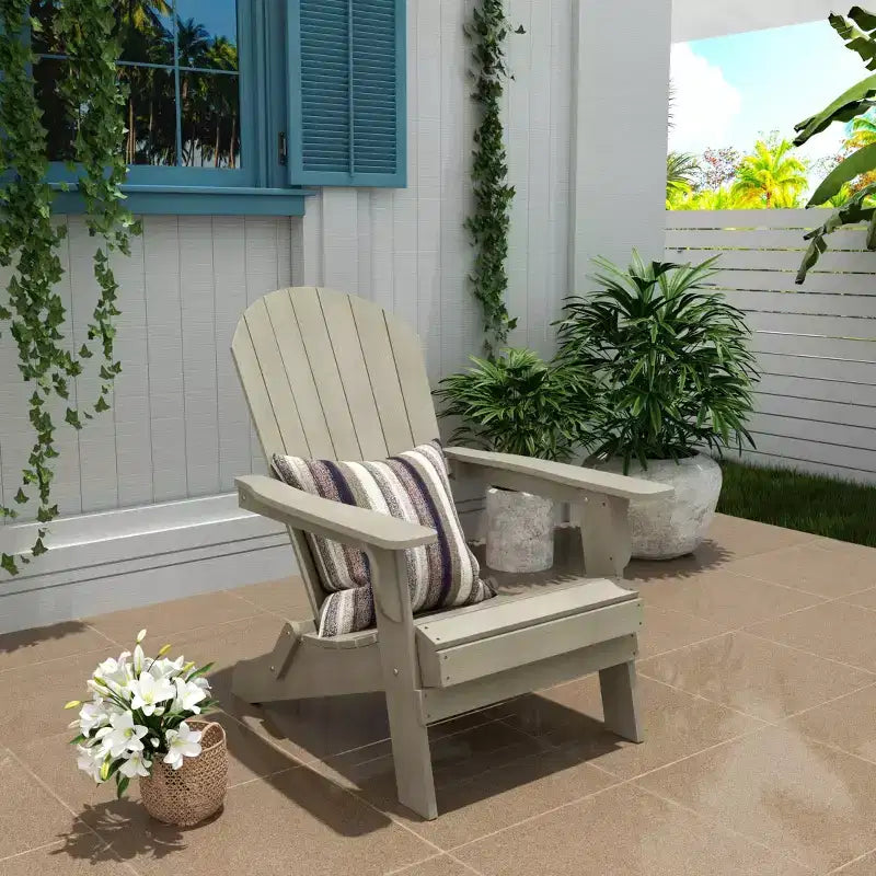 WestinTrends Dylan HIPS Outdoor Patio Folding Adirondack Chair