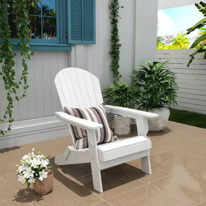 WestinTrends Dylan HIPS Outdoor Patio Folding Adirondack Chair