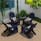 WestinTrends Tuscany Set di 4 Sedie Adirondack Pieghevoli da Esterno in HIPS