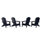 WestinTrends Tuscany Set di 4 Sedie Adirondack Pieghevoli da Esterno in HIPS