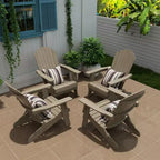 WestinTrends Tuscany Set di 4 Sedie Adirondack Pieghevoli da Esterno in HIPS