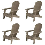 WestinTrends Tuscany Set di 4 Sedie Adirondack Pieghevoli da Esterno in HIPS