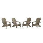 WestinTrends Tuscany Set di 4 Sedie Adirondack Pieghevoli da Esterno in HIPS