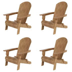 WestinTrends Tuscany Set di 4 Sedie Adirondack Pieghevoli da Esterno in HIPS
