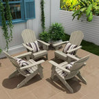 WestinTrends Tuscany Set di 4 Sedie Adirondack Pieghevoli da Esterno in HIPS