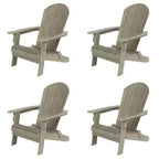 WestinTrends Tuscany Set di 4 Sedie Adirondack Pieghevoli da Esterno in HIPS