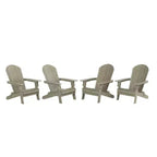 WestinTrends Tuscany Set di 4 Sedie Adirondack Pieghevoli da Esterno in HIPS