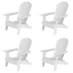 WestinTrends Tuscany Set di 4 Sedie Adirondack Pieghevoli da Esterno in HIPS