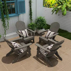 WestinTrends Tuscany Set di 4 Sedie Adirondack Pieghevoli da Esterno in HIPS