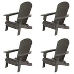 WestinTrends Tuscany Set di 4 Sedie Adirondack Pieghevoli da Esterno in HIPS