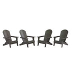 WestinTrends Tuscany Set di 4 Sedie Adirondack Pieghevoli da Esterno in HIPS