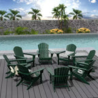 WestinTrends Dylan Sedia da Patio Esterno Adirondack in HDPE (Set da 8)