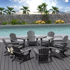 WestinTrends Dylan Sedia da Patio Esterno Adirondack in HDPE (Set da 8)