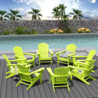 WestinTrends Dylan Sedia da Patio Esterno Adirondack in HDPE (Set da 8)