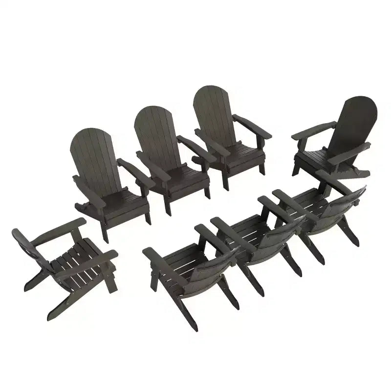 WestinTrends Tuscany HIPS Outdoor Folding Adirondack Chair (Set of 8)